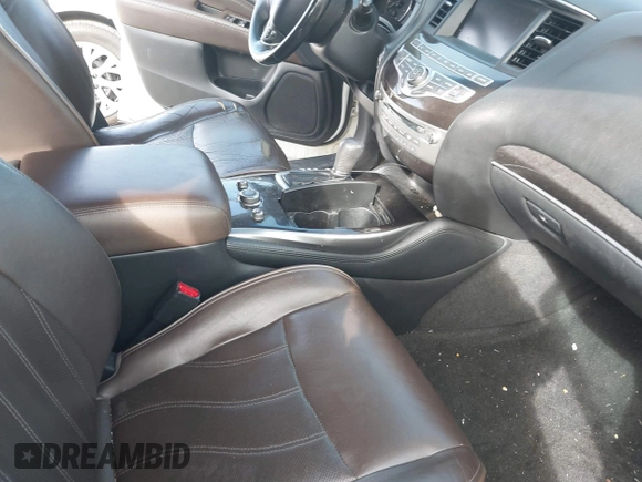 2013 Infiniti JX35 with VIN 5N1AL0MN5DC340830, listed as a IAAI auction lot 41643712 with 137,392 mi miles and . Bid and sale history available at DreamBid. Image 5.