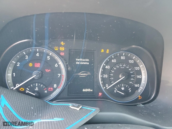 2021 Hyundai Kona SEL with VIN KM8K22AA2MU738964, listed as a Copart auction lot 46850085 with 66,243 mi miles and Salvage Title. Bid and sale history available at carsss.com. Image 9.