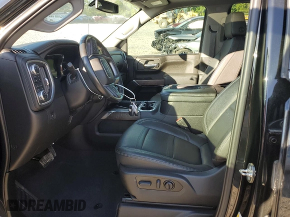2022 GMC Sierra 1500 Denali with VIN 3GTU9FEDXNG209951, listed as a Copart auction lot 57488985 with 49,039 mi miles and Salvage title. Bid and sale history available at DreamBid. Image 7.