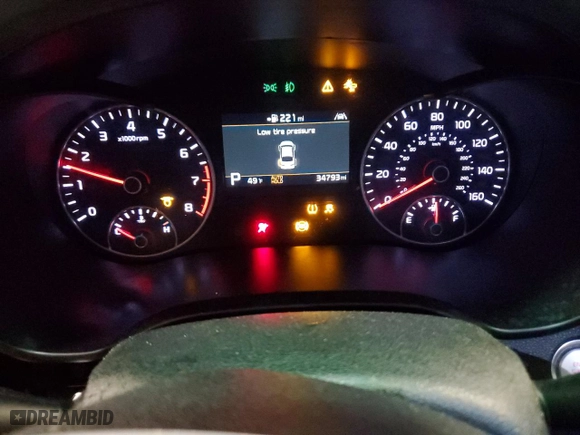 2019 Kia Optima SX with VIN 5XXGW4L23KG301154, listed as a Copart auction lot 48315445 with 34,793 mi miles and Salvage Title. Bid and sale history available at carsss.com. Image 9.