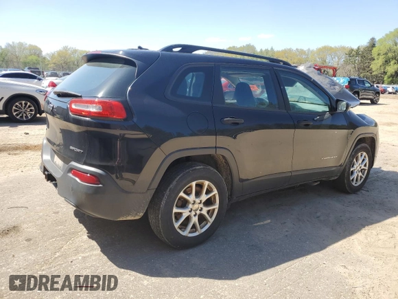 2015 Jeep Cherokee Sport z VIN 1C4PJMAB7FW673828, wystawiony jako Copart lot #55043725 z przebiegiem Nie podano mil oraz Szkoda całkowita • Salvage title. Historia ofert i sprzedaży dostępna na DreamBid. Obrazek 3.