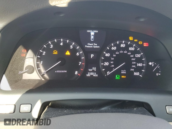 2007 Lexus LS 460 with VIN JTHBL46F775038825, listed as a Copart auction lot 64790895 with 210,011 mi miles and Clean title. Bid and sale history available at DreamBid. Image 9.