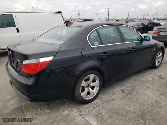 2005 BMW 5 Series 525i with VIN WBANA535X5B858088, listed as a Copart auction lot 72276784 with 105,027 mi miles and Salvage Title. Bid and sale history available at carsss.com. Image 3.
