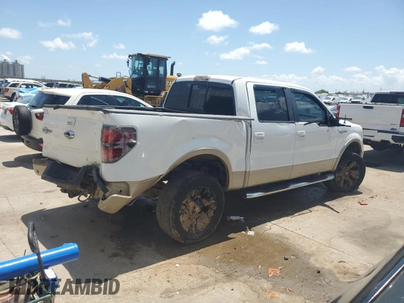 2009 Ford F-150 XL with VIN 1FTPW14VX9KA17124, listed as a Copart auction lot 55144375 with 257,748 mi miles and Salvage title. Bid and sale history available at DreamBid. Image 3.