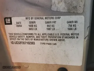 2005 Chevrolet Cavalier with VIN 1G1JC52F357162383, listed as a Copart auction lot 74954424 with 200,474 mi miles and Clean Title. Bid and sale history available at carsss.com. Image 12.