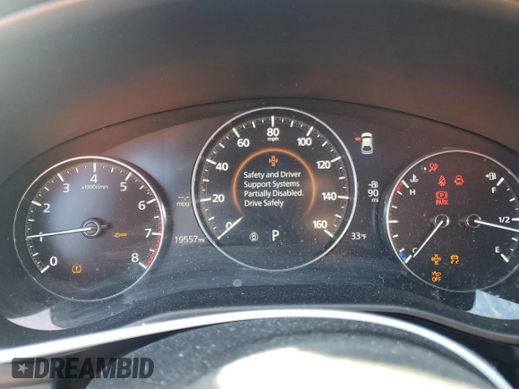 2023 Mazda 3 S Carbon Edition with VIN JM1BPBLM3P1616343, listed as a Copart auction lot 42303815 with 19,557 mi miles and Salvage title. Bid and sale history available at DreamBid. Image 9.