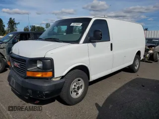 2009 GMC Savana Cargo Van with VIN 1GTGG25C791124332, listed as a Copart auction lot 72819464 with 123,243 mi miles and Salvage Title. Bid and sale history available at carsss.com. Image 1.