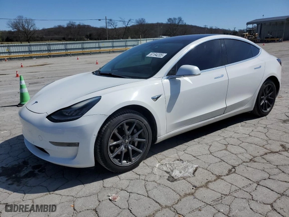 2018 Tesla Model 3 Long Range Battery with VIN 5YJ3E1EA9JF035113, listed as a Copart auction lot 50194205 with NaN miles and Clean Title. Bid and sale history available at carsss.com. Image 1.