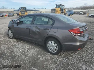 2013 Honda Civic Sdn LX with VIN 19XFB2F58DE040889, listed as a Copart auction lot 43047955 with 0 mi miles and Salvage Title. Bid and sale history available at carsss.com. Image 2.