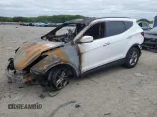 2017 Hyundai Santa Fe 2.4L z VIN 5NMZUDLB9HH042551, wystawiony jako Copart lot #56503095 z przebiegiem Nie podano mil oraz Szkoda całkowita • Salvage title. Historia ofert i sprzedaży dostępna na DreamBid. Obrazek 1.