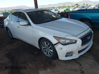 2015 Infiniti Q50 with VIN JN1BV7AP0FM357472, listed as a IAAI auction lot 42725186 with 159,374 mi miles and . Bid and sale history available at DreamBid. Image 1.