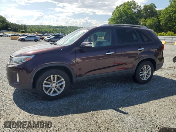 2015 Kia Sorento LX with VIN 5XYKT3A67FG562355, listed as a Copart auction lot 56797445 with 167,441 mi miles and Clean Title. Bid and sale history available at DreamBid. Image 1.