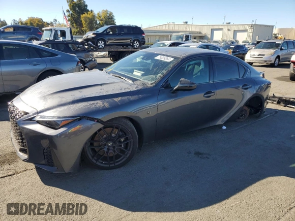 2024 Lexus IS with VIN JTHAP1D20R5005277, listed as a Copart auction lot 79099864 with 6,297 mi miles and Salvage Title. Bid and sale history available at carsss.com. Image 1.