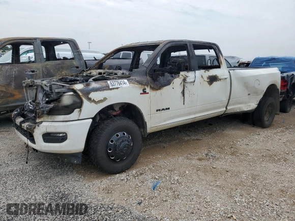 2023 Ram 3500 Laramie with VIN 3C63RRJLXPG643260, listed as a Copart auction lot 63776414 with 0 mi miles and Non Repairable. Bid and sale history available at carsss.com. Image 1.
