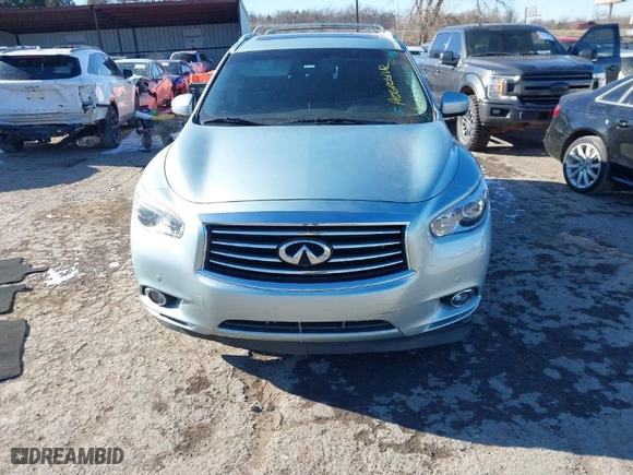 2013 Infiniti JX35 with VIN 5N1AL0MM3DC323998, listed as a IAAI auction lot 41385419 with 193,371 mi miles. Bid and sale history available at carsss.com. Image 12.