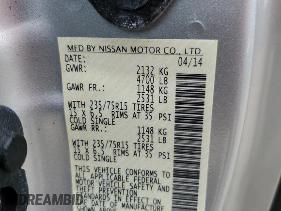 2014 Nissan Frontier S with VIN 1N6BD0CT8EN745945, listed as a Copart auction lot 53451935 with 98,596 mi miles and Salvage title. Bid and sale history available at DreamBid. Image 12.