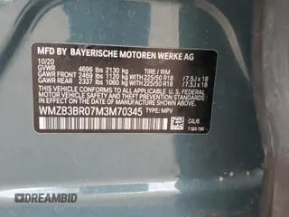 2021 MINI Countryman Cooper S with VIN WMZ83BR07M3M70345, listed as a Copart auction lot 84905614 with 42,000 mi miles and Salvage title. Bid and sale history available at DreamBid. Image 13.