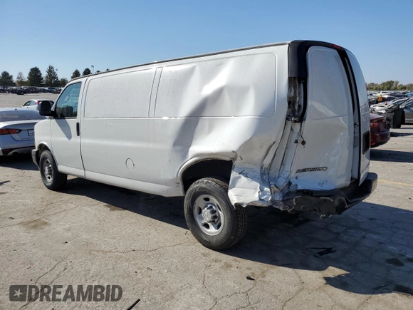 2017 Chevrolet Express Cargo Van with VIN 1GCWGBFG7H1135696, listed as a Copart auction lot 77438324 with 100,675 mi miles and Salvage Title. Bid and sale history available at carsss.com. Image 2.