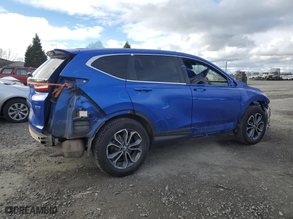 2021 Honda CR-V EX with VIN 7FARW2H55ME003831, listed as a Copart auction lot 47238965 with 57,093 mi miles and Salvage Title. Bid and sale history available at carsss.com. Image 3.