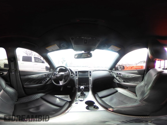 2018 Infiniti Q50 RED SPORT 400 with VIN JN1FV7AR7JM481279, listed as a IAAI auction lot 41850295 with 75,807 mi miles. Bid and sale history available at carsss.com. Image 19.