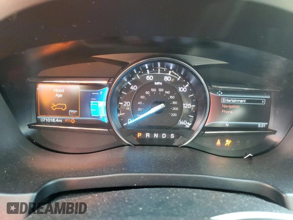 2018 Ford Explorer XLT with VIN 1FM5K7DH8JGC02629, listed as a Copart auction lot 50607615 with 71,018 mi miles and Salvage Title. Bid and sale history available at DreamBid. Image 9.