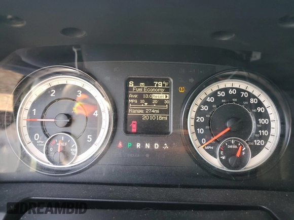 2017 Ram 2500 Big Horn with VIN 3C6UR5DL3HG685151, listed as a Copart auction lot 46501255 with 201,018 mi miles and Salvage Title. Bid and sale history available at carsss.com. Image 9.