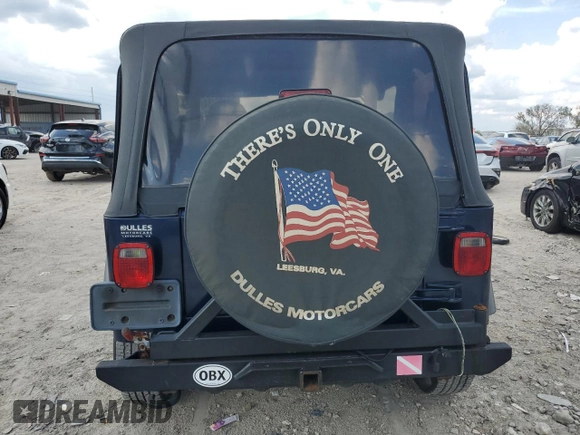 2002 Jeep Wrangler Sport with VIN 1J4FA49S72P722606, listed as a Copart auction lot 72525484 with 104,391 mi miles and Salvage Title. Bid and sale history available at carsss.com. Image 6.