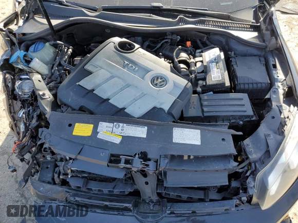 2012 Volkswagen Golf TDI w/Tech Pkg with VIN WVWMM7AJ1CW346839, listed as a Copart auction lot 48751445 with Not provided miles and Salvage title. Bid and sale history available at DreamBid. Image 13.