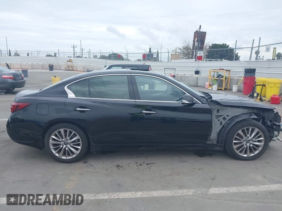 2020 Infiniti Q50 3.0t LUXE with VIN JN1EV7AP6LM206614, listed as a IAAI auction lot 41868604 with 54,247 mi miles. Bid and sale history available at carsss.com. Image 13.