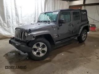 2018 Jeep Wrangler JK Unlimited Sahara with VIN 1C4HJWEG2JL848115, listed as a Copart auction lot 80292624 with 72,591 mi miles and Salvage Title. Bid and sale history available at carsss.com. Image 1.