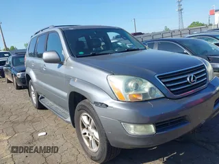 2004 Lexus GX 470 with VIN JTJBT20X340027964, listed as a IAAI auction lot 41985167 with 281,482 mi miles. Bid and sale history available at carsss.com. Image 1.
