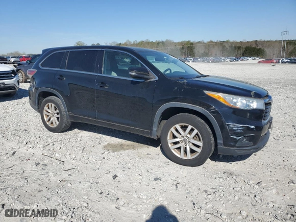 2016 Toyota Highlander LE with VIN 5TDZARFH9GS020096, listed as a Copart auction lot 50500315 with 115,157 mi miles and Clean Title. Bid and sale history available at carsss.com. Image 4.