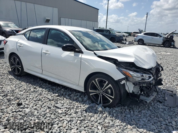 2022 Nissan Sentra SR with VIN 3N1AB8DV7NY272368, listed as a Copart auction lot 52695165 with 27,830 mi miles and Non Repairable. Bid and sale history available at carsss.com. Image 4.