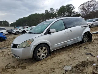 2004 Nissan Quest SL with VIN 5N1BV28U34N341149, listed as a Copart auction lot 81906274 with 206,595 mi miles and Non Repairable. Bid and sale history available at carsss.com. Image 1.