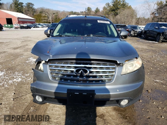 2005 Infiniti FX35 with VIN JNRAS08W15X201105, listed as a Copart auction lot 54051125 with 204,737 mi miles and Non Repairable. Bid and sale history available at carsss.com. Image 5.