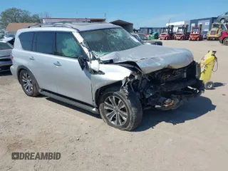 2018 Nissan Armada SV with VIN JN8AY2ND7J9058404, listed as a IAAI auction lot 41691913 with 118,704 mi miles. Bid and sale history available at carsss.com. Image 1.