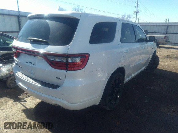 2020 Dodge Durango R/T with VIN 1C4SDHCT4LC186999, listed as a IAAI auction lot 38556165 with 29,393 mi miles and . Bid and sale history available at DreamBid. Image 4.