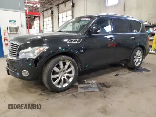 2014 Infiniti QX80 with VIN JN8AZ2NE9E9063812, listed as a Copart auction lot 49495815 with 170,290 mi miles and Salvage Title. Bid and sale history available at carsss.com. Image 1.