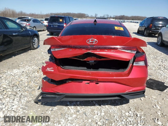 2021 Hyundai Elantra SEL with VIN 5NPLS4AG8MH040829, listed as a Copart auction lot 51252405 with Not Provided miles and Non Repairable. Bid and sale history available at carsss.com. Image 6.
