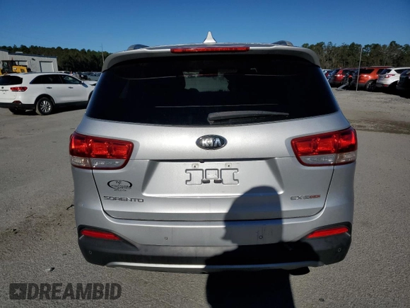 2016 Kia Sorento EX with VIN 5XYPH4A1XGG023697, listed as a Copart auction lot 81749974 with 0 mi miles and Salvage Title. Bid and sale history available at carsss.com. Image 6.