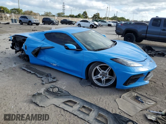 2022 Chevrolet Corvette 1LT with VIN 1G1YA2D42N5119843, listed as a Copart auction lot 41705625 with 45,415 mi miles and Salvage Title. Bid and sale history available at carsss.com. Image 4.
