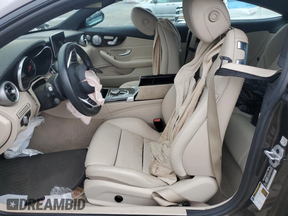 2017 Mercedes-Benz C 300 with VIN WDDWJ4KB6HF437903, listed as a Copart auction lot 56175645 with 74,715 mi miles and Salvage title. Bid and sale history available at DreamBid. Image 7.