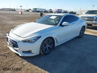 2018 Infiniti Q60 3.0t LUXE with VIN JN1EV7EK8JM340892, listed as a IAAI auction lot 41168632 with 68,647 mi miles. Bid and sale history available at carsss.com. Image 2.