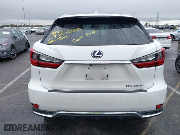2020 Lexus RX with VIN 2T2HGMDA1LC052493, listed as a IAAI auction lot 41450535 with 63,547 mi miles. Bid and sale history available at carsss.com. Image 16.