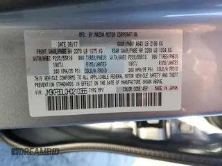 2017 Mazda CX-5 Grand Touring with VIN JM3KFBDL0H0210365, listed as a Copart auction lot 89096995 with 52,549 mi miles and Salvage Title. Bid and sale history available at carsss.com. Image 13.