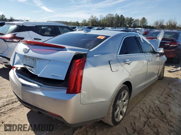 2015 Cadillac ATS Sedan Luxury RWD with VIN 1G6AB5RX1F0101197, listed as a Copart auction lot 87817035 with 0 mi miles and Salvage Title. Bid and sale history available at carsss.com. Image 3.