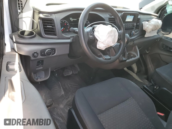 2021 Ford Transit Cargo with VIN 1FTBR1Y85MKA82588, listed as a Copart auction lot 53712195 with 37,431 mi miles and Salvage title. Bid and sale history available at DreamBid. Image 8.