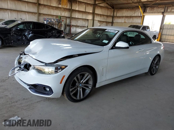 2018 BMW 4 Series 430i z VIN WBA4Z1C59JEC73513, wystawiony jako Copart lot #56741135 z przebiegiem 69 472 mil mil oraz Szkoda całkowita • Salvage title. Historia ofert i sprzedaży dostępna na DreamBid. Obrazek 1.