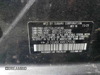 2024 Subaru Impreza z VIN JF1GUABCXR8325596, wystawiony jako Copart lot #60879365 z przebiegiem 12 614 mil mil oraz Szkoda całkowita • Salvage title. Historia ofert i sprzedaży dostępna na DreamBid. Obrazek 12.