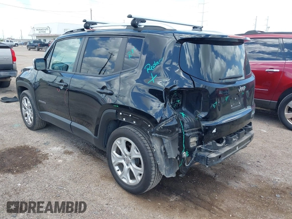 2016 Jeep Renegade Limited with VIN ZACCJADTXGPE09552, listed as a IAAI auction lot 42445660 with 125,004 mi miles and . Bid and sale history available at DreamBid. Image 3.